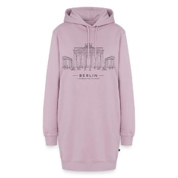 Berliner Brandenburger Tor - Hoodie-Kleid - Altrosa - Vorne - AI Model Female 172 light (172cm)