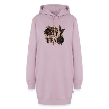 Fear of Fear Royal Floral - Hoodie-Kleid - Altrosa - Vorne - AI Model Female 172 light (172cm)