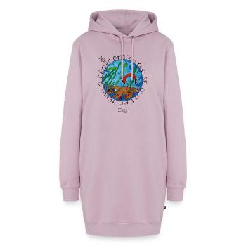 Camarón que se duerme – schlafende Garnele - Hoodie-Kleid - Altrosa - Vorne - AI Model Female 172 light (172cm)