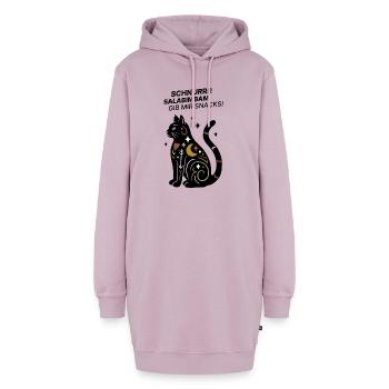 Schnurrrsalabimbam - Gib mir Snacks! - Katze - Hoodie-Kleid - Altrosa - Vorne - AI Model Female 172 light (172cm)