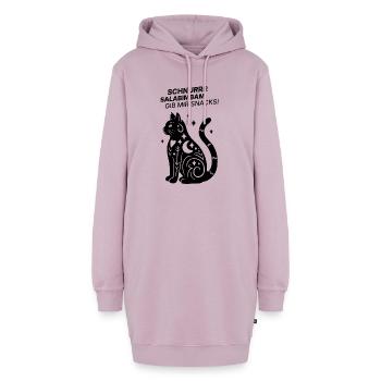 Schnurrrsalabimbam - Gib mir Snacks! - Katze - Hoodie-Kleid - Altrosa - Vorne - AI Model Female 172 light (172cm)