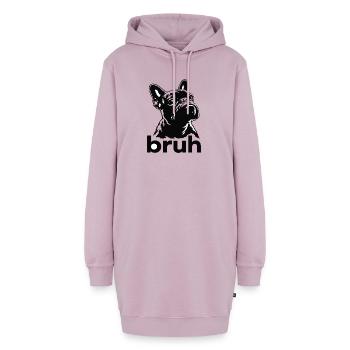  Bruh Französische Bulldogge Lustiger Hundeblick - Hoodie-Kleid - Altrosa - Vorne - AI Model Female 172 light (172cm)