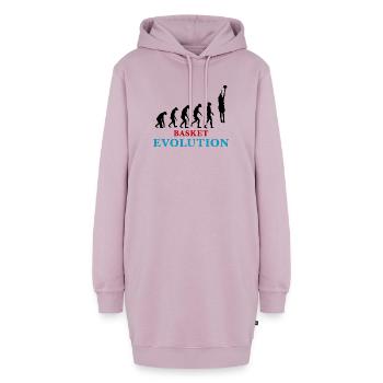 Entwicklung des Basketballs - Hoodie-Kleid - Altrosa - Vorne - AI Model Female 172 light (172cm)