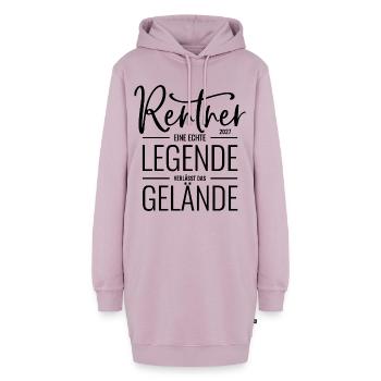 Rentner 2027 Legende verlässt Gelände - Rente  - Hoodie-Kleid - Altrosa - Vorne - AI Model Female 172 light (172cm)