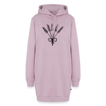 Lavendel handgezeichnet - Hoodie-Kleid - Altrosa - Vorne - AI Model Female 172 light (172cm)