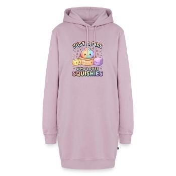 Mädchen liebt Squishies Regenbogen - Hoodie-Kleid - Altrosa - Vorne - AI Model Female 172 light (172cm)