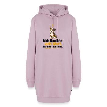 Mein Hund hört aufs Wort Humor - Hoodie-Kleid - Altrosa - Vorne - AI Model Female 172 light (172cm)