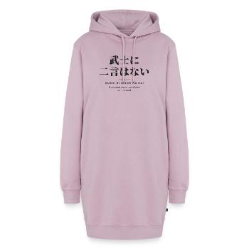 武士に二言はない — Ein Samurai hält sein Wort - Hoodie-Kleid - Altrosa - Vorne - AI Model Female 172 light (172cm)
