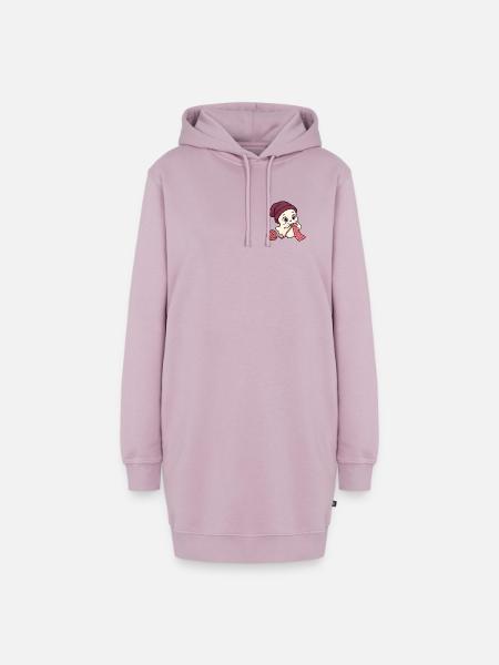 Cosy Stitches – Süßer Häkelgeist - Hoodie-Kleid - Altrosa