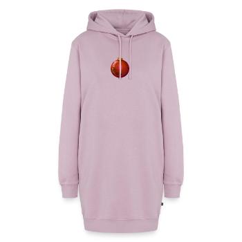 Red Christmas Bauble isolated. - Hoodie-Kleid - Altrosa - Vorne - AI Model Female 172 light (172cm)