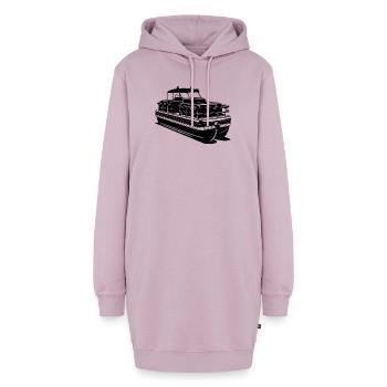 Pontonboot - Hoodie-Kleid - Altrosa - Vorne - AI Model Female 172 light (172cm)