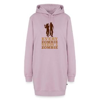Jeder Zombie braucht ein Zombie-T-Shirt - Hoodie-Kleid - Altrosa - Vorne - AI Model Female 172 light (172cm)