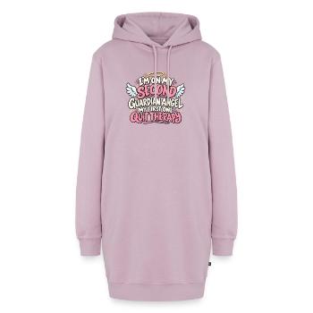 Zweiter Schutzengel hat die Therapie abgebrochen - Hoodie-Kleid - Altrosa - Vorne - AI Model Female 172 light (172cm)