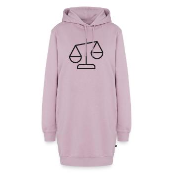 Justice Scales Liniensymbol - Hoodie-Kleid - Altrosa - Vorne - AI Model Female 172 light (172cm)
