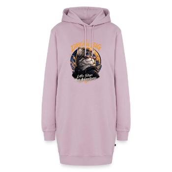 Traum-Großkatze: Kleine Schritte - Hoodie-Kleid - Altrosa - Vorne - AI Model Female 172 light (172cm)
