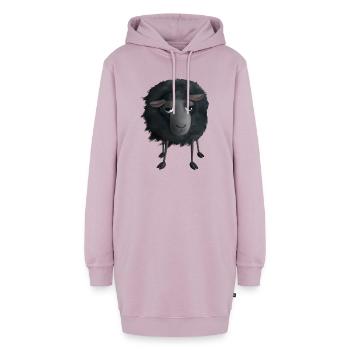 Schwarzes Schaf - Flauschiges Schaf gemalt - Hoodie-Kleid - Altrosa - Vorne - AI Model Female 172 light (172cm)