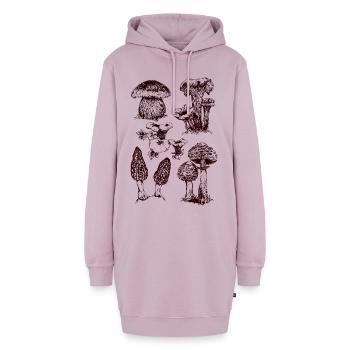 Champignons - Hoodie-Kleid - Altrosa - Vorne - AI Model Female 172 light (172cm)