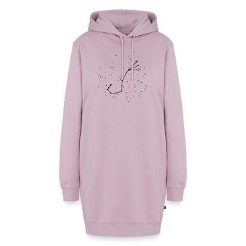 Sternzeichen Skorpion – das echte Sternbild - Hoodie-Kleid - Altrosa - Vorne - AI Model Female 172 light (172cm)