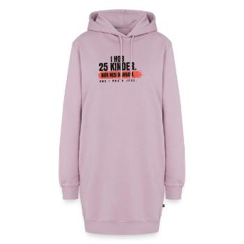 I hob 25 Kinder – nur ned dahoam - Hoodie-Kleid - Altrosa - Vorne - AI Model Female 172 light (172cm)