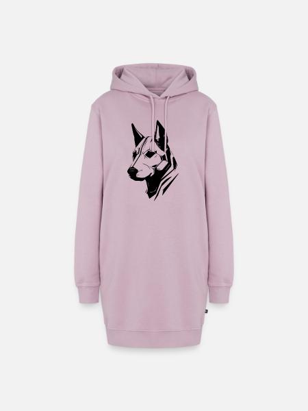 Dog dog - Hoodie-Kleid - Altrosa