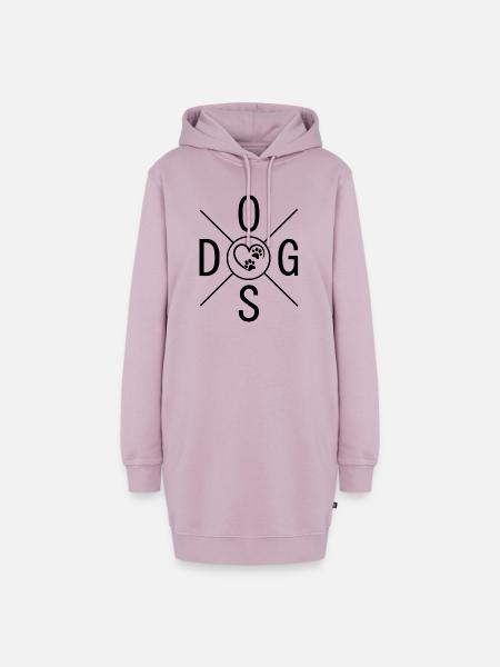 Dog dog - Hoodie-Kleid - Altrosa