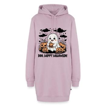 Boo Happy Halloween Niedliche Geister-kürbisse - Hoodie-Kleid - Altrosa - Vorne - AI Model Female 172 light (172cm)