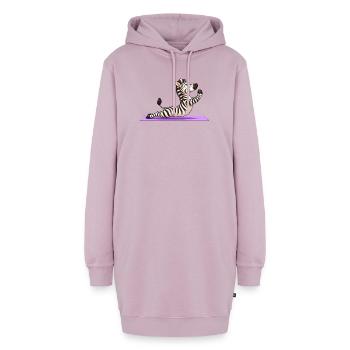 Süßes Zebra Cartoon Yoga Meditation Lustig - Hoodie-Kleid - Altrosa - Vorne - AI Model Female 172 light (172cm)