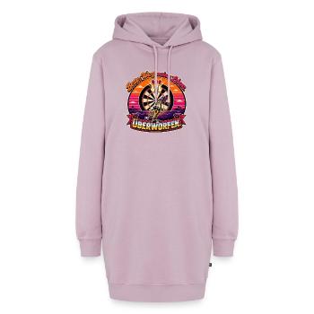 Retro Dartfigur Überworfen - Hoodie-Kleid - Altrosa - Vorne - AI Model Female 172 light (172cm)