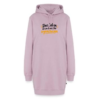 Leben ist zu kurz für irgendwann - Hoodie-Kleid - Altrosa - Vorne - AI Model Female 172 light (172cm)