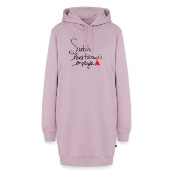 Santa's Least Favourite Employee – Weihnachtshumor - Hoodie-Kleid - Altrosa - Vorne - AI Model Female 172 light (172cm)