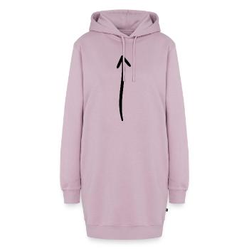 Pfeil nach oben - handgezeichnet - Hoodie-Kleid - Altrosa - Vorne - AI Model Female 172 light (172cm)