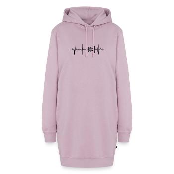 Tuba Kardiogramm - Hoodie-Kleid - Altrosa - Vorne - AI Model Female 172 light (172cm)