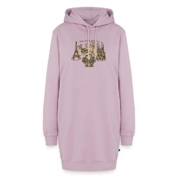 Abenteuerliche Liebe unter Denkmälern - Hoodie-Kleid - Altrosa - Vorne - AI Model Female 172 light (172cm)