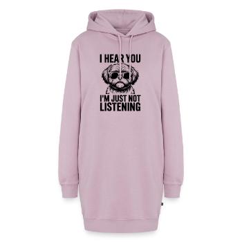 Shih Tzu Spruch Hunde Lustiges Shih Tzu Geschenk - Hoodie-Kleid - Altrosa - Vorne - AI Model Female 172 light (172cm)