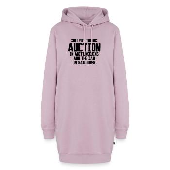 Auktion Auktionator Humor - Hoodie-Kleid - Altrosa - Vorne - AI Model Female 172 light (172cm)