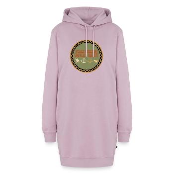 Frieden Freiheit Gleichheit Würde - Hoodie-Kleid - Altrosa - Vorne - AI Model Female 172 light (172cm)