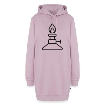 Bunsenbrenner-Labor-Liniensymbol - Hoodie-Kleid - Altrosa - Vorne - AI Model Female 172 light (172cm)