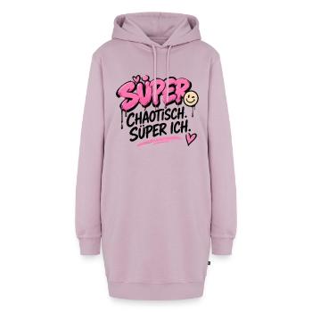 Super Chaotisch, Super Ich - Hoodie-Kleid - Altrosa - Vorne - AI Model Female 172 light (172cm)