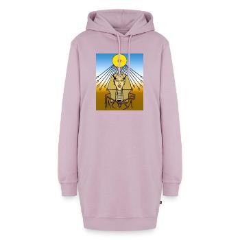 Sonnenpharaön Strahlenkreis - Hoodie-Kleid - Altrosa - Vorne - AI Model Female 172 light (172cm)