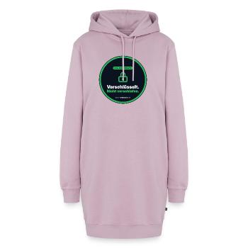 Verschlüsselt. Nicht verschlafen. SSL Nerd - Hoodie-Kleid - Altrosa - Vorne - AI Model Female 172 light (172cm)