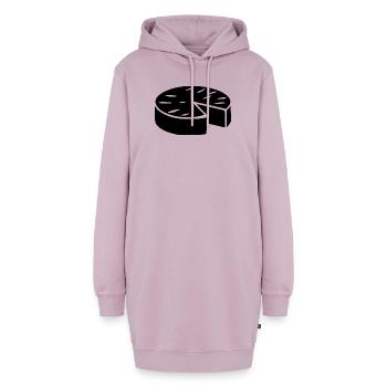 T-Shirt Humor Käse Camembert lustiges Geschenk - Hoodie-Kleid - Altrosa - Vorne - AI Model Female 172 light (172cm)