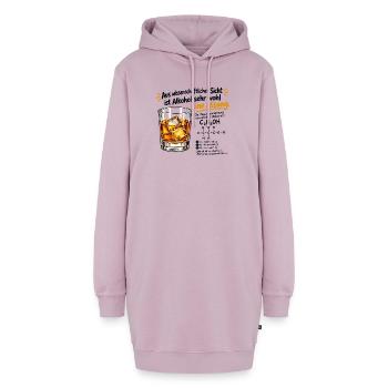 Wissenschaftliche Fakten: Alkohol - Hoodie-Kleid - Altrosa - Vorne - AI Model Female 172 light (172cm)