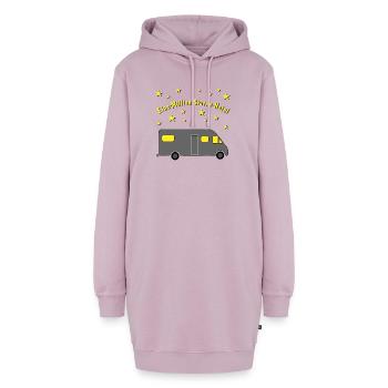 eine million sterne hotel luxus wohnmobil - Hoodie-Kleid - Altrosa - Vorne - AI Model Female 172 light (172cm)