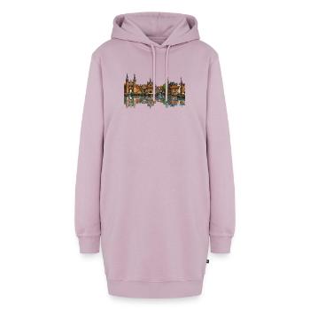 Blick auf Delft - Hoodie-Kleid - Altrosa - Vorne - AI Model Female 172 light (172cm)