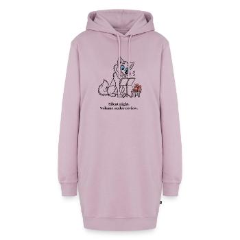 Christmas Wolf probt ein sehr lautes Lied. - Hoodie-Kleid - Altrosa - Vorne - AI Model Female 172 light (172cm)