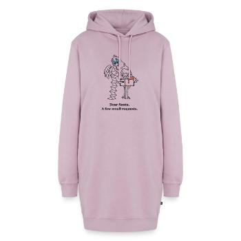 Christmas Eagle schickt Santa eine sehr lange Liste - Hoodie-Kleid - Altrosa - Vorne - AI Model Female 172 light (172cm)