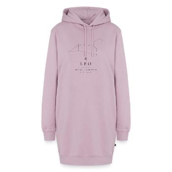 Sternzeichen Löwe – echte Sternkarte - Hoodie-Kleid - Altrosa - Vorne - AI Model Female 172 light (172cm)