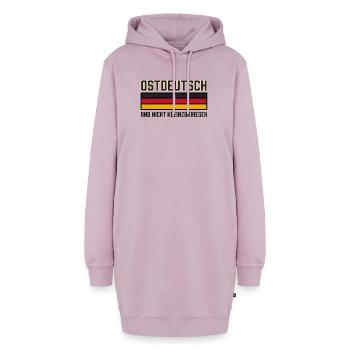 Ostdeutsch nicht kleinzukriegen Schwarz Rot Gold - Hoodie-Kleid - Altrosa - Vorne - AI Model Female 172 light (172cm)