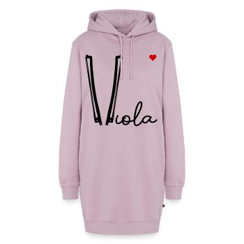 Viola-Bogen-Liebe - Hoodie-Kleid - Altrosa - Vorne - AI Model Female 172 light (172cm)
