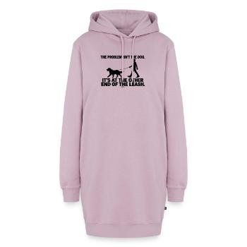 ODDROO – The Problem Isn't the Dog - Hoodie-Kleid - Altrosa - Vorne - AI Model Female 172 light (172cm)